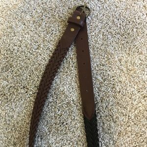 Woven dark brown belt